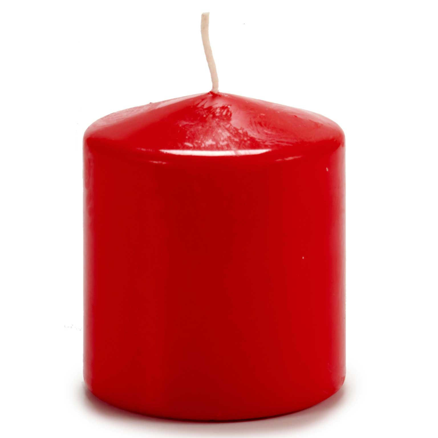 KERZE Zylinder Lunar Ø 9 cm - Rot, Paraffin (9/10/9cm)