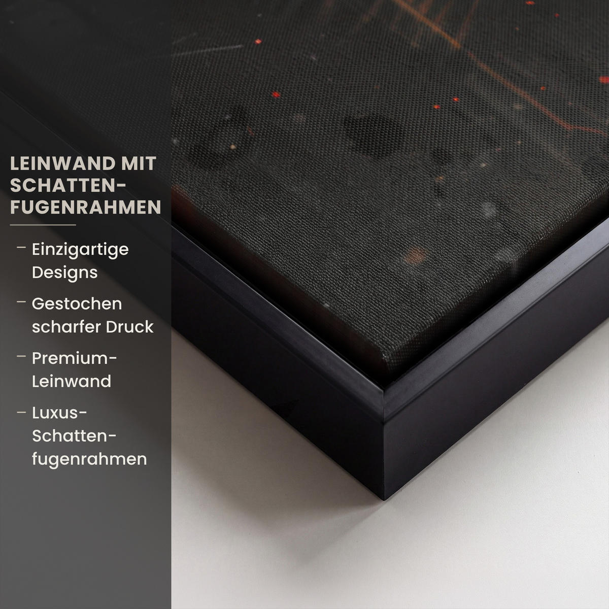 LEINWAND Bilder mit Rahmen - Tiger - Tiere - Porträt - Luxus - Schwarz - 60x90 - Braun, Textil (60/90cm) - MuchoWow