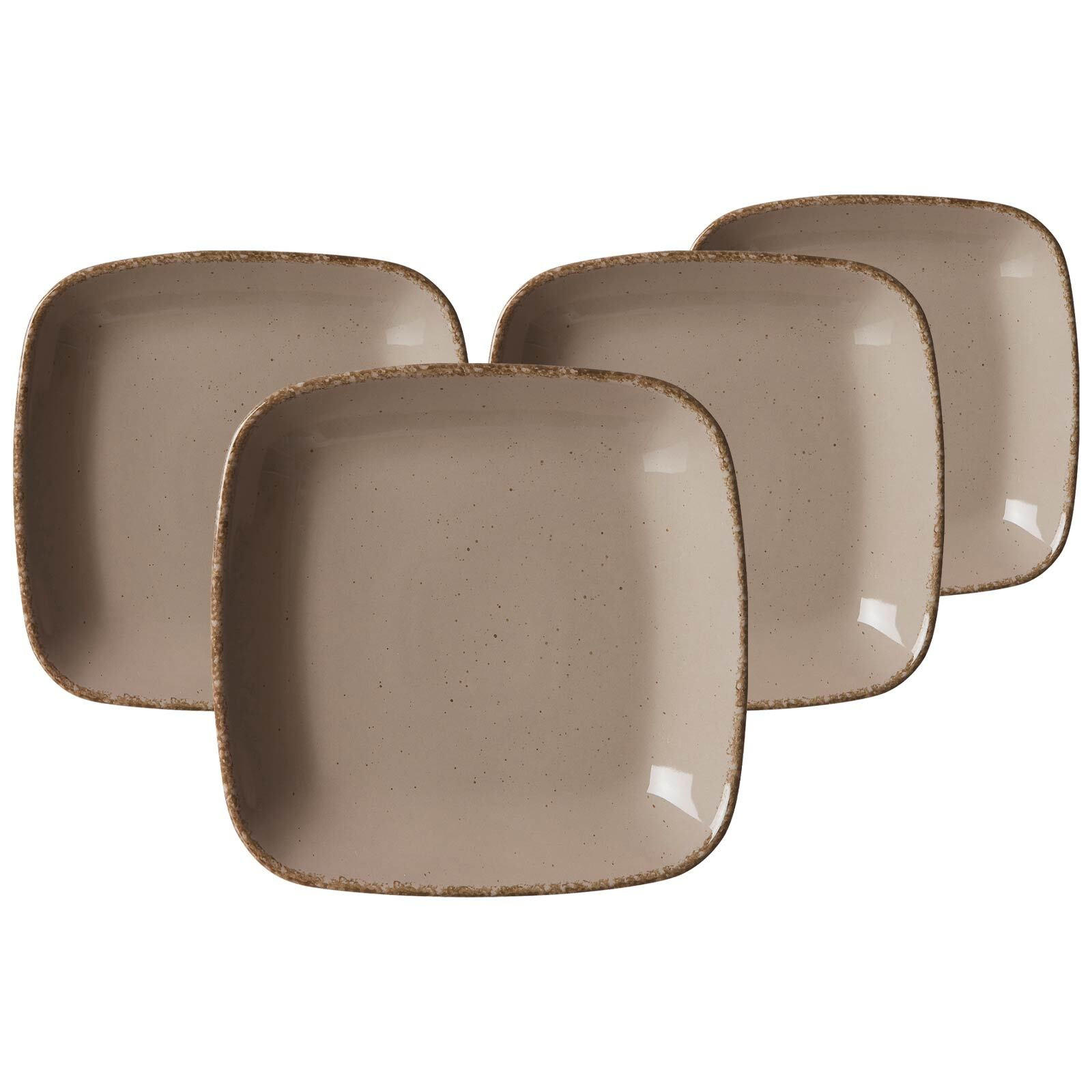 SUPPENTELLER Casa grau ø 22 cm 4er Set - Grau, Keramik (22cm) - Ritzenhoff Breker