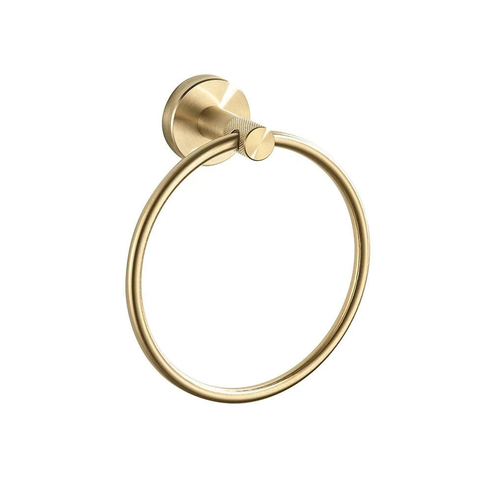 HANDTUCHHALTER Rea Ring 6610 Modern Brush Gold - Goldfarben, Metall (15.5/18/6.5cm) - REA