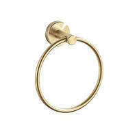 HANDTUCHHALTER Rea Ring 6610 Modern Brush Gold - Goldfarben, Metall (15.5/18/6.5cm) - REA