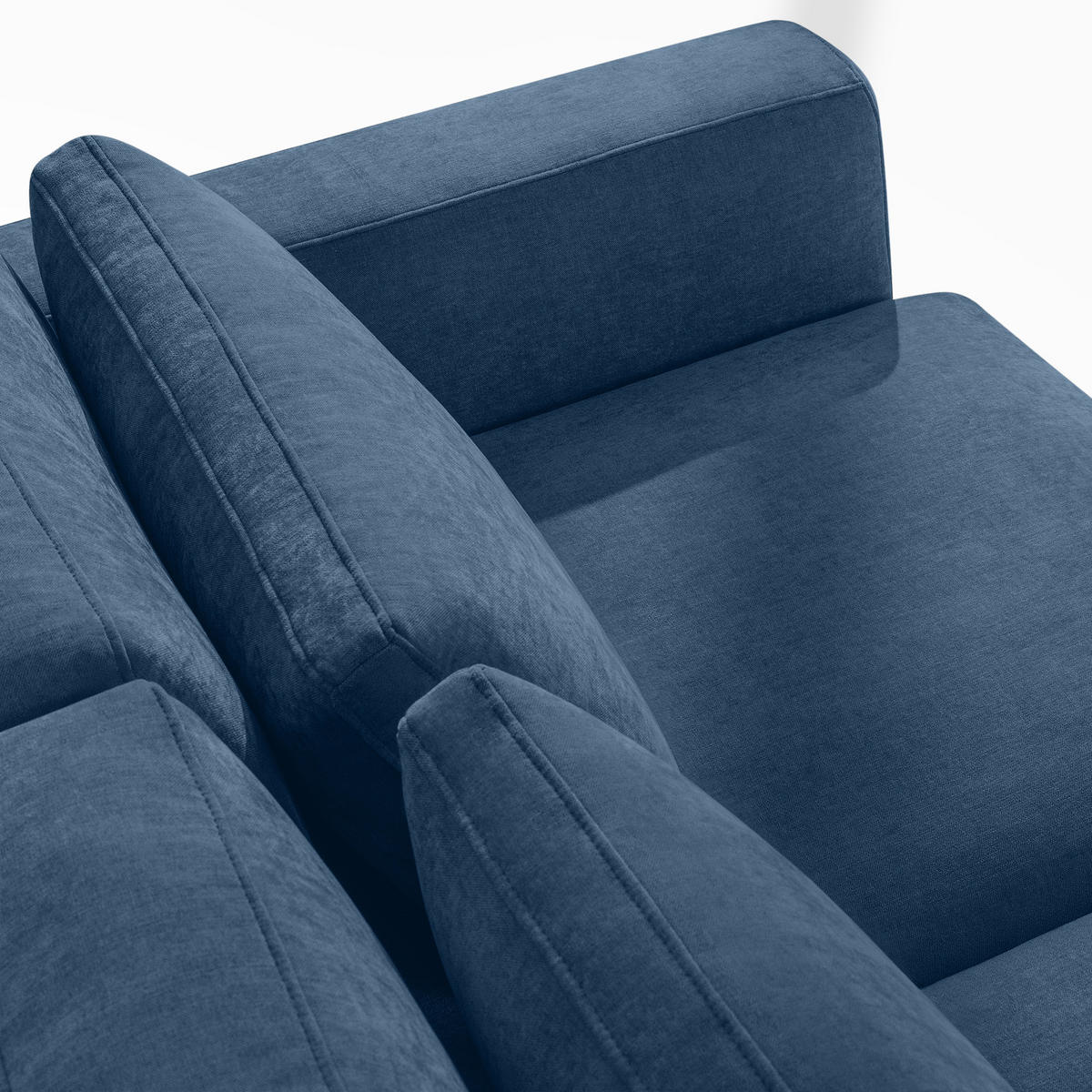 ECKSOFA XL links VERUS - Dunkelblau, Holz/Holzwerkstoff (377/328cm) - KONSIMO®