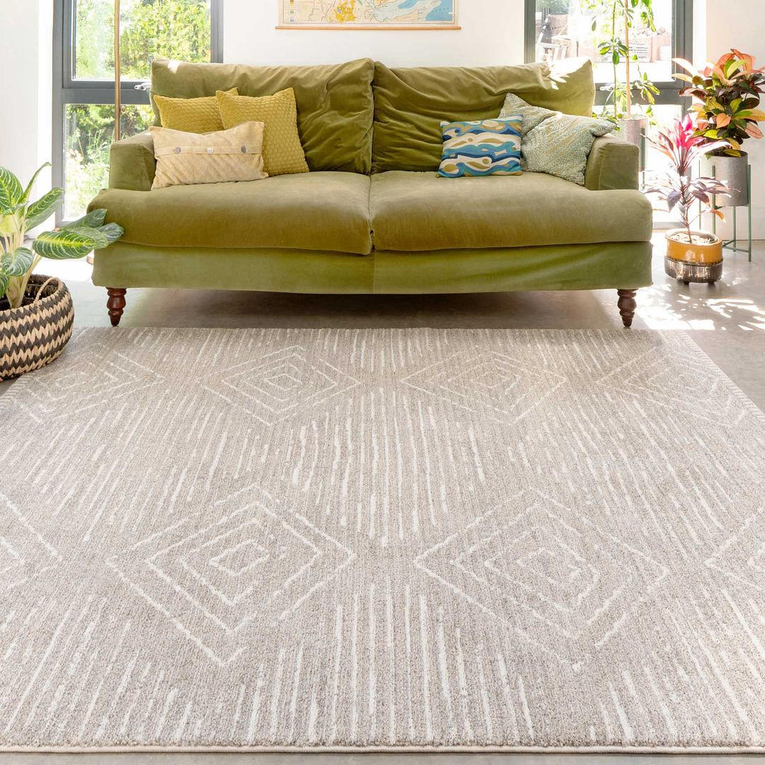 VINTAGE-TEPPICH Medini Marko Beige - Beige, Textil (119/170cm) - Kukoon Rugs