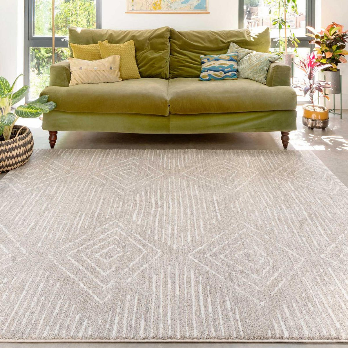 VINTAGE-TEPPICH Medini Marko Beige - Beige, Textil (119/170cm) - Kukoon Rugs