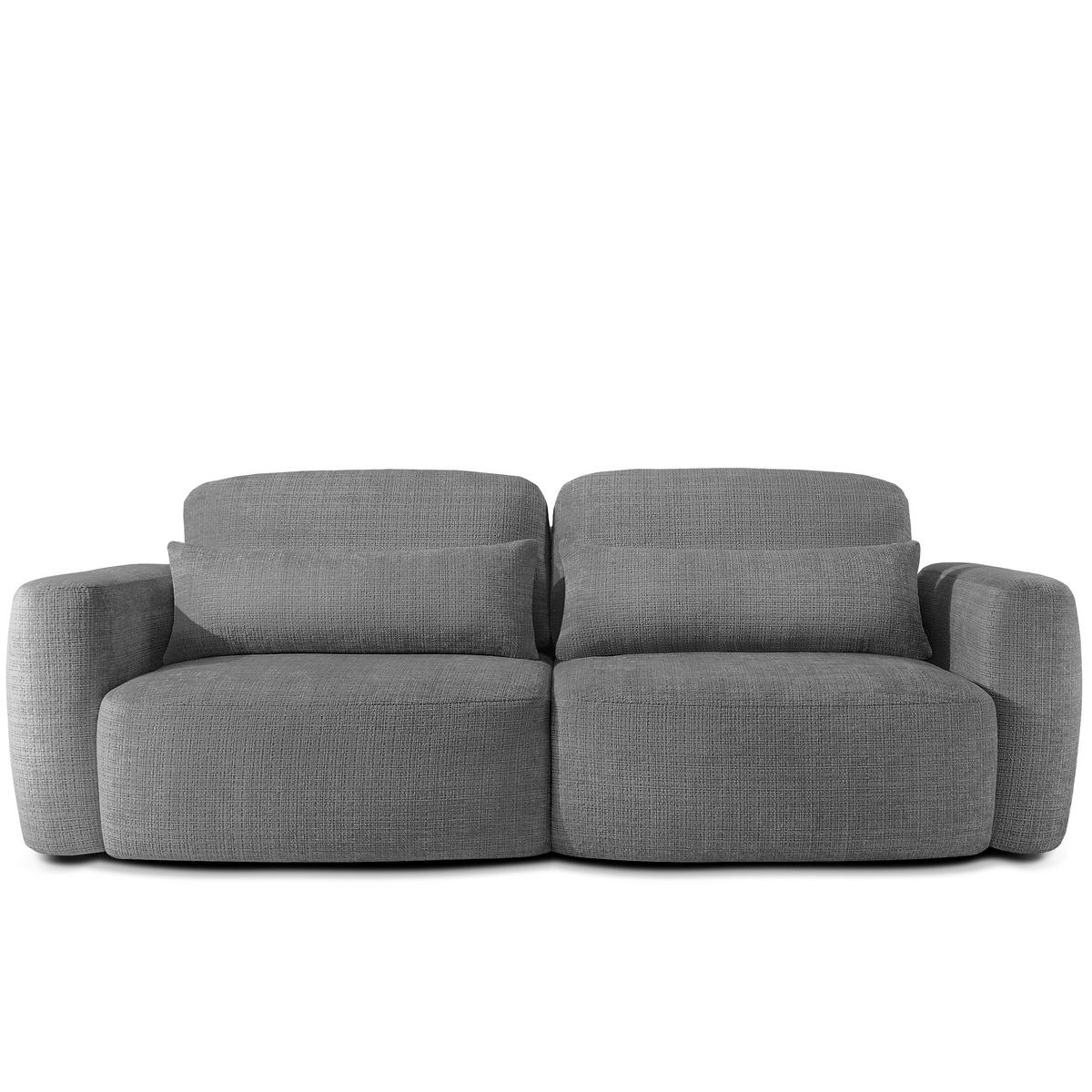 SITZGARNITUR ELOSA - Dunkelgrau, Holz/Textil (245/85/115cm) - KONSIMO®