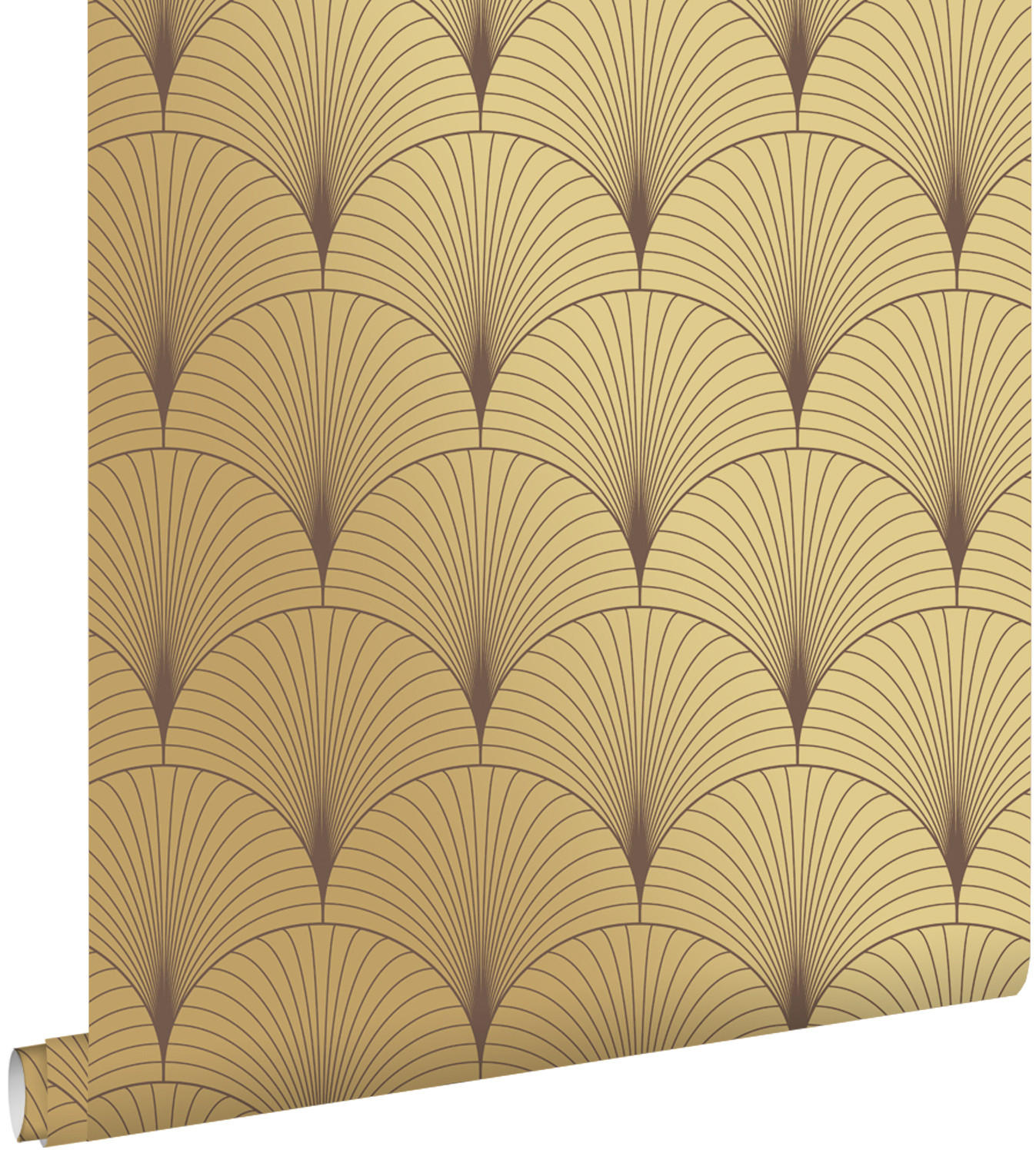 TAPETE Art Decó Muster 53 cm x 10.05 m - Goldfarben, Papier (53/1000cm) - ESTAhome