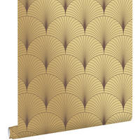 TAPETE Art Decó Muster 53 cm x 10.05 m - Goldfarben, Papier (53/1000cm) - ESTAhome