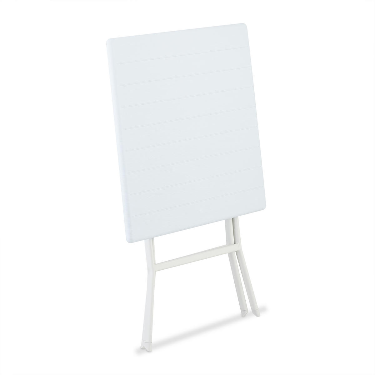KLAPPTISCH - Weiß, Kunststoff/Metall (62/62/73cm) - Relaxdays