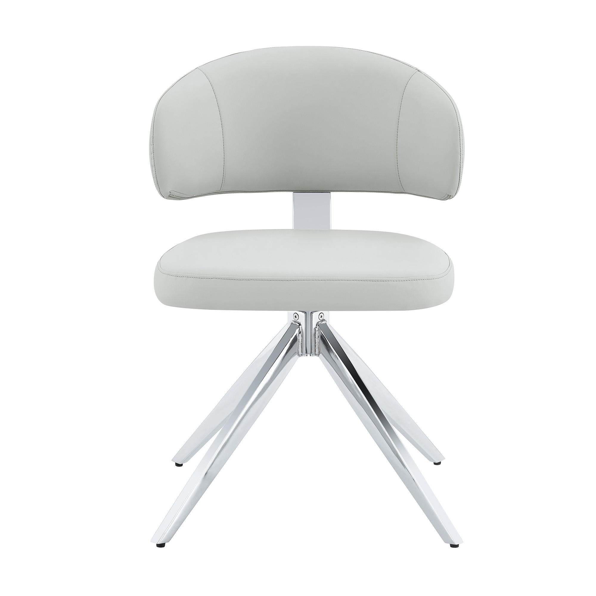STUHL-SET DE-36678 2 Stück 360° drehbar mit Polsterung Grau - Hellgrau, Metall (50.5/77/54.5cm) - ComfortXL
