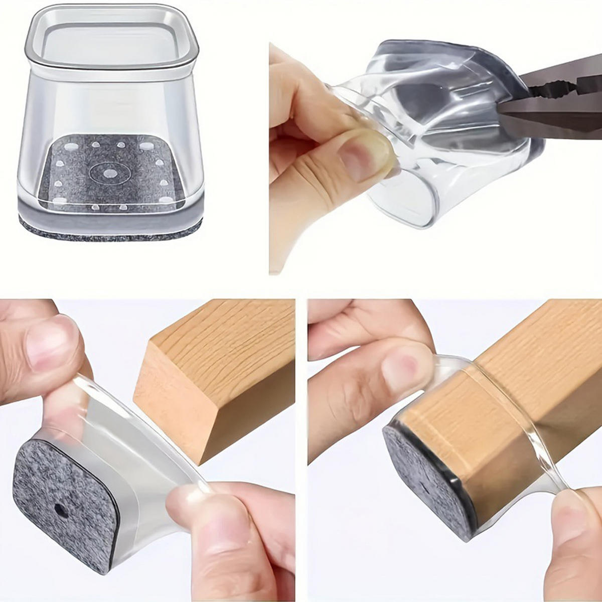 STUHLBEINKAPPEN für 38 - 55mm Stuhlbeine Grau 10-tlg - Grau, Kunststoff (0.38/1/0.55cm)