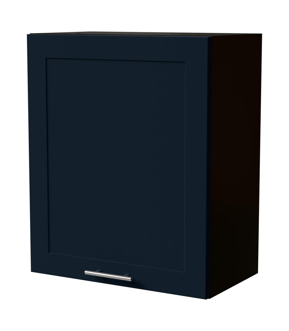 HÄNGESCHRANK Oslo W2/60 Schwarz / Indigo Matt 60 / 32,5 / 72cm - Schwarz/Dunkelblau, Holz/Holzwerkstoff (60/72/32.5cm) - Feldmann-Wohnen