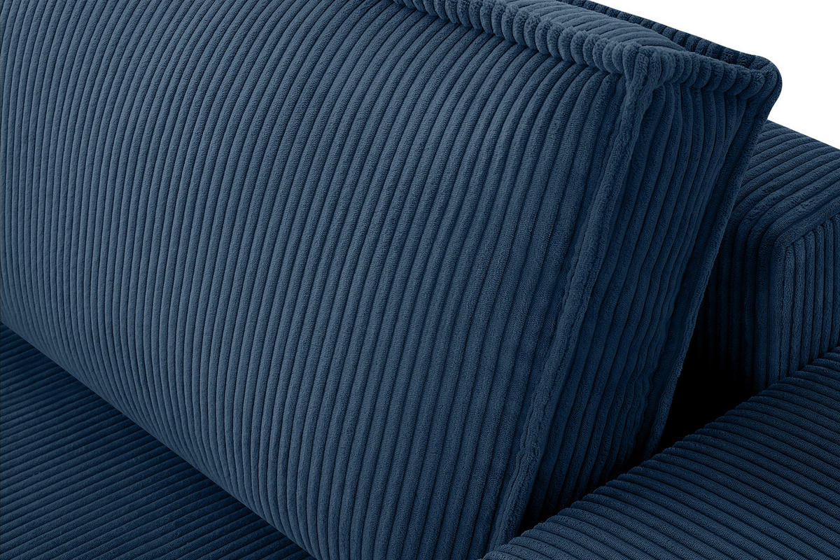 SCHLAFSOFA NAPI in Pet Friendly Cord-Stoff, marineblau - Blau/Schwarz, Textil (228/89/101cm) - KONSIMO®