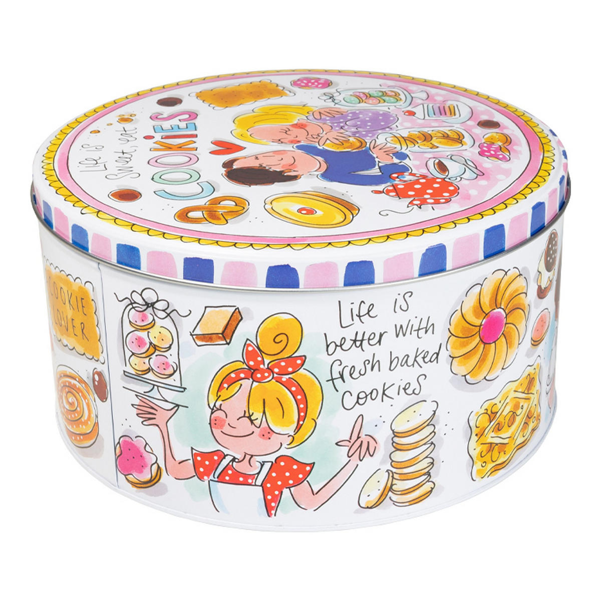 DOSEN Keks in Bunt - 20cm - Multicolor, Metall (19.8/10/19.8cm) - Blond Amsterdam