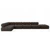 ECKSOFA modulares Sofa Favio-L3 - 475x190x70 cm Braun Velours - Braun, Holzwerkstoff/Textil (475/190cm) - ALTDECOR