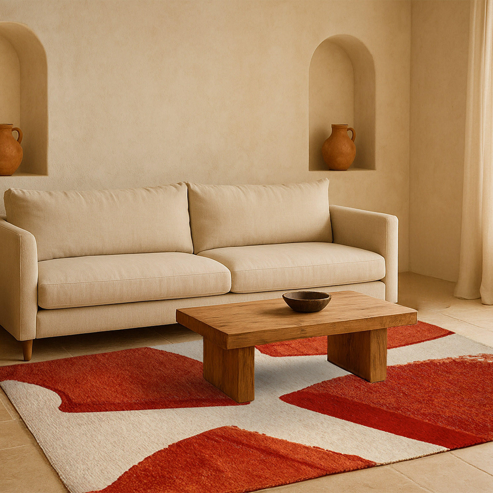 TEPPICH Corner Bauxite 170/240 cm - Rot, Textil (170/240cm) - Lola&Moi