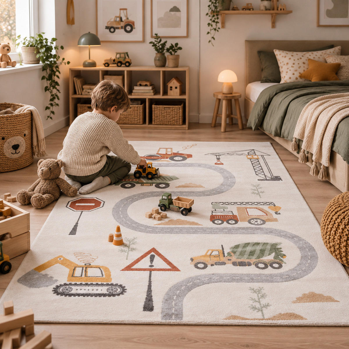 KINDER TEPPICH MAUI KIDS BAUSTELLE - Multicolor, Textil (200/290cm) - Pergamon