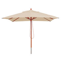 GASTRONOMIE SONNENSCHIRM I Cremeweiß - Weiß, Holz (300/300cm) - MCW
