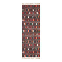 TEPPICHLÄUFER Kelim-Muster 66/200 cm - Braun, Textil (66/200cm) - Homescapes