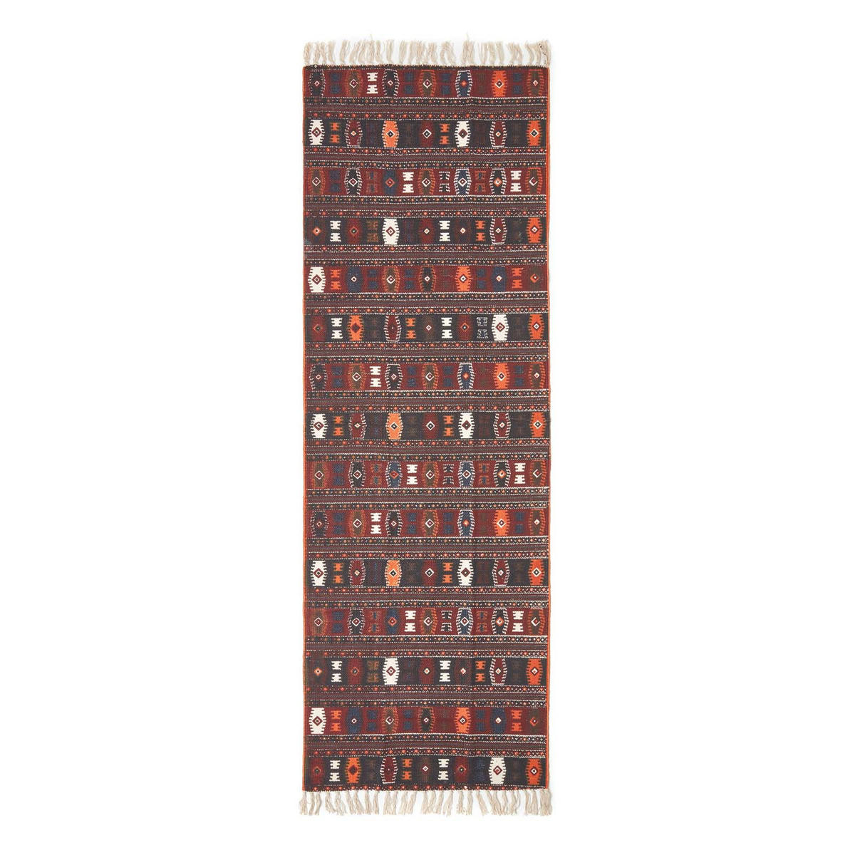 TEPPICHLÄUFER Kelim-Muster 66/200 cm - Braun, Textil (66/200cm) - Homescapes