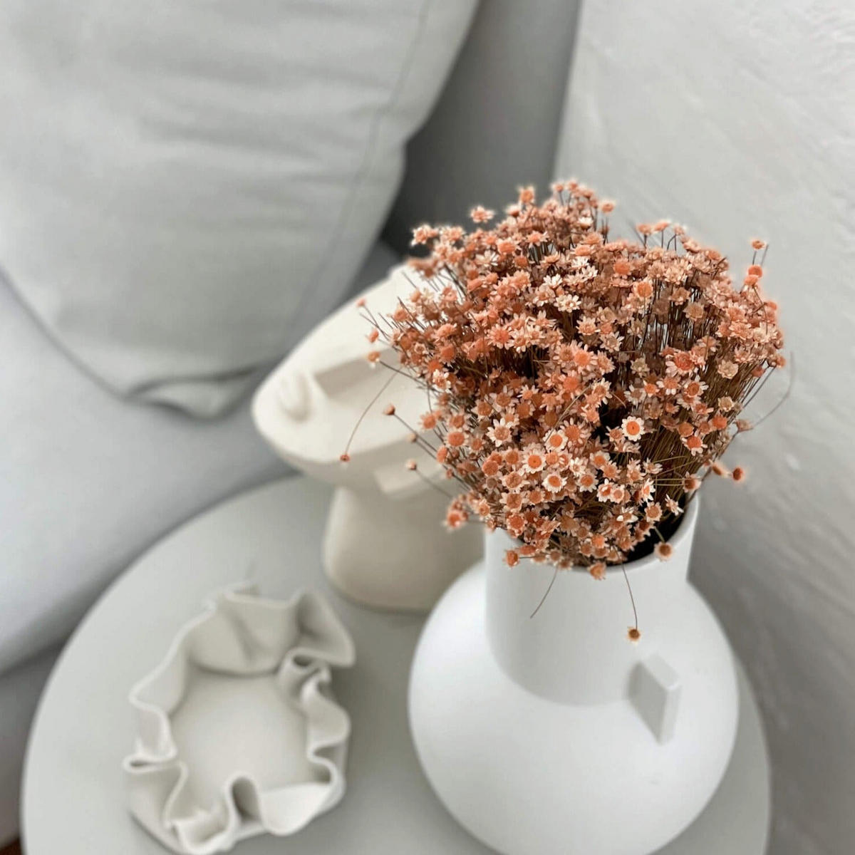 TROCKENBLUMEN Glixia Bund in Apricot - Orange, Naturmaterialien (50cm) - Lykke & You