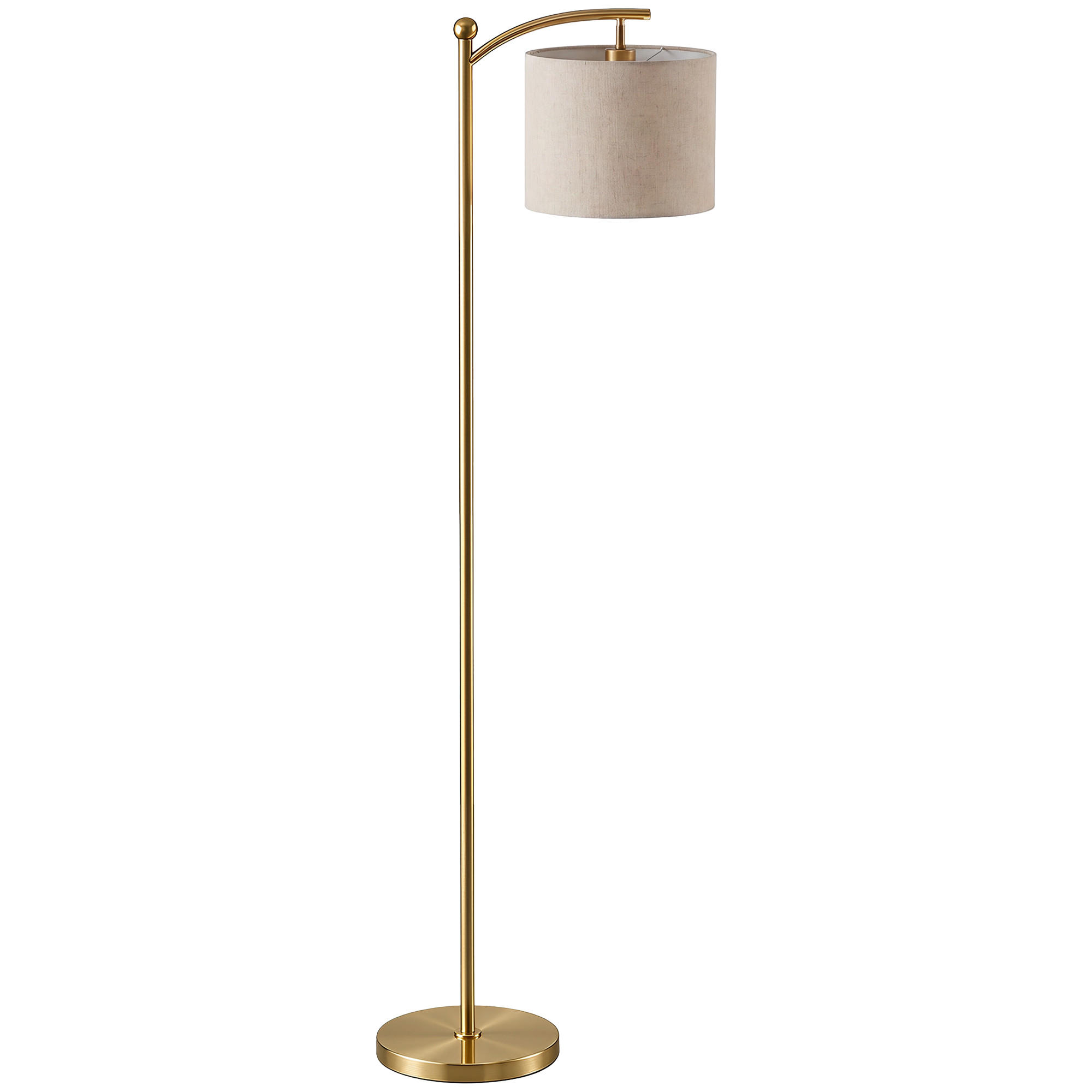 STEHLAMPE Metall Stoff Gold - Goldfarben, Metall (54.3/30.6/159.6cm) - HOMCOM