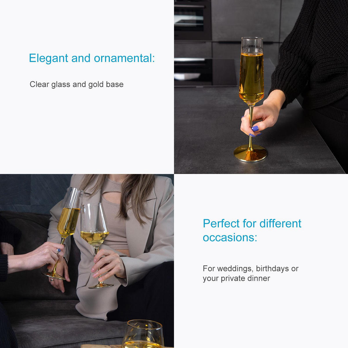 SEKTGLAS SET 200 ml (2-tlg) - Transparent, Glas (0.2L) - Intirilife
