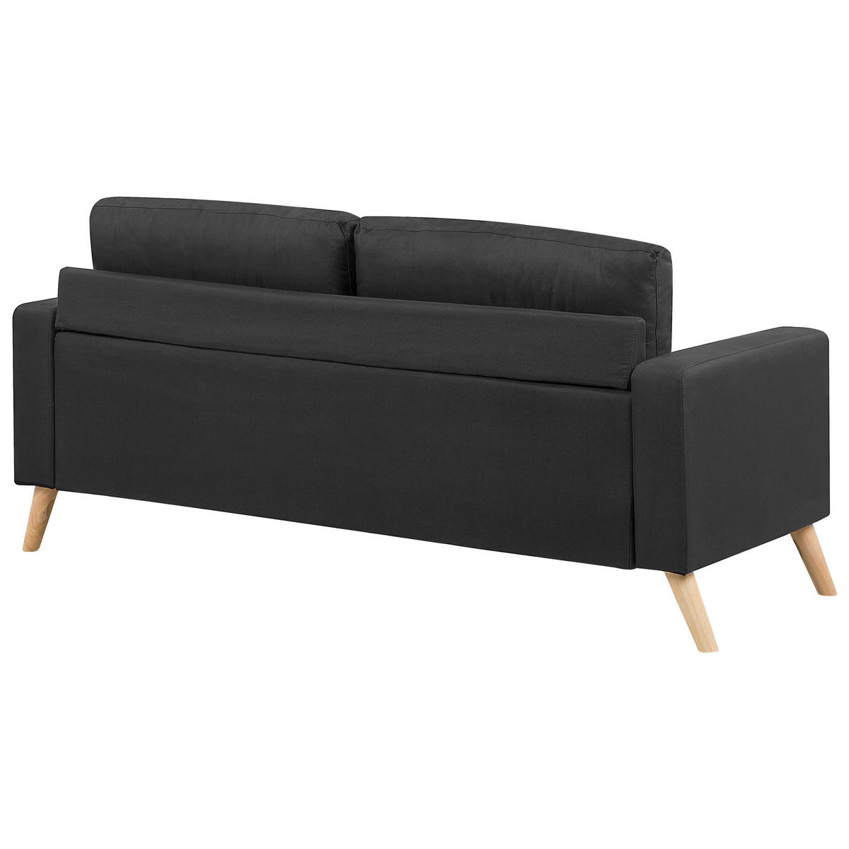 2-SITZER-SOFA Polsterbezug Schwarz Kalmar - Schwarz, Textil (182/88/74cm) - Beliani