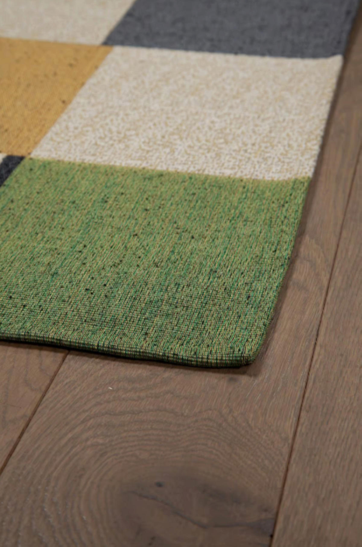 TEPPICH Flur Wolle & Baumwolle ARON Grün 60x240 cm - Grün, Naturmaterialien (60/240cm) - Novatrend