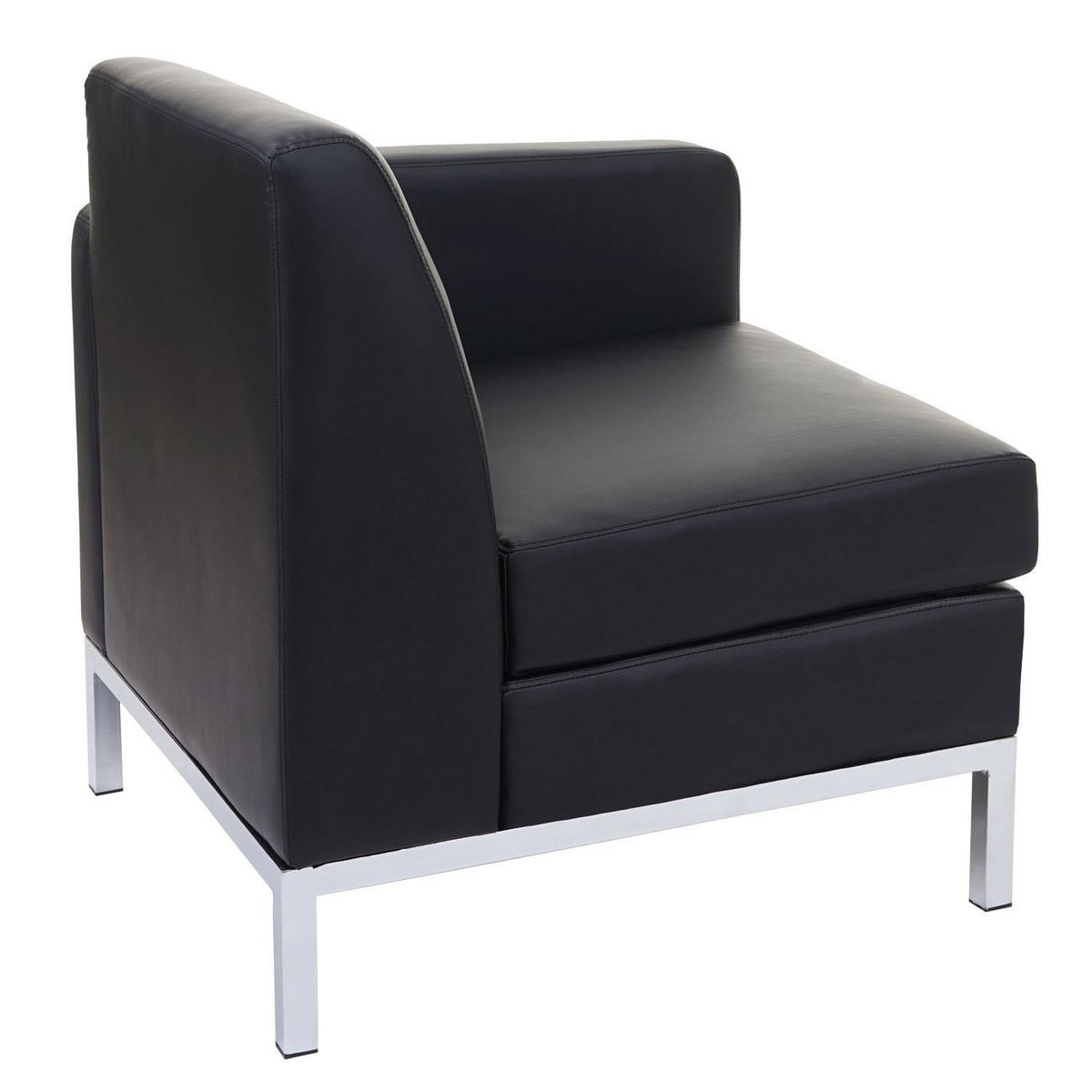 SESSEL SEITENTEIL ERWEITERBAR Schwarz - Schwarz, Textil (68/82/72cm) - MCW