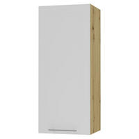 KÜCHENHÄNGESCHRANK Kvantum W4/40 Weiß Matt / Eiche Artisan Matt 40 / 32,5 / 96cm - Eiche Artisan/Weiß, Holz/Holzwerkstoff (40/96/32.5cm) - Feldmann-Wohnen