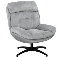 DREHSTUHL 79/98/91 cm Grau aus Polyester mit 360-Grad-Drehung - Grau, Textil (91/98/79cm) - OKMYHOME
