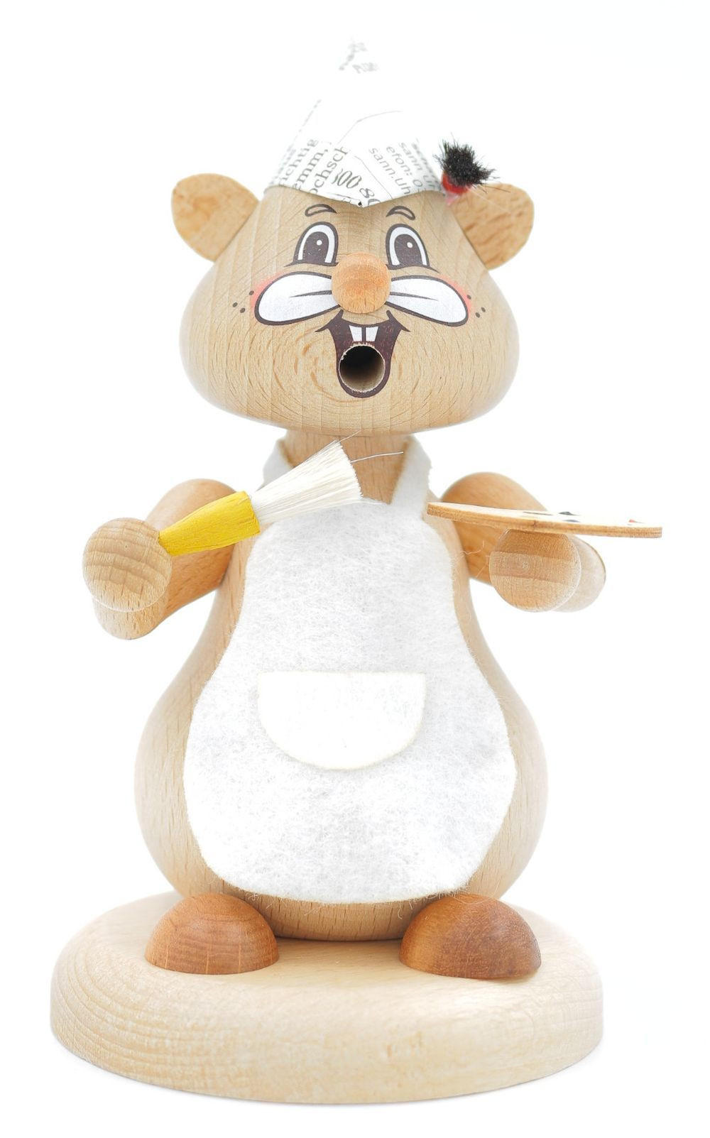 RAUCHFIGUR Hamster Maler 13 cm - Multicolor, Holz (8/13/0.1cm)