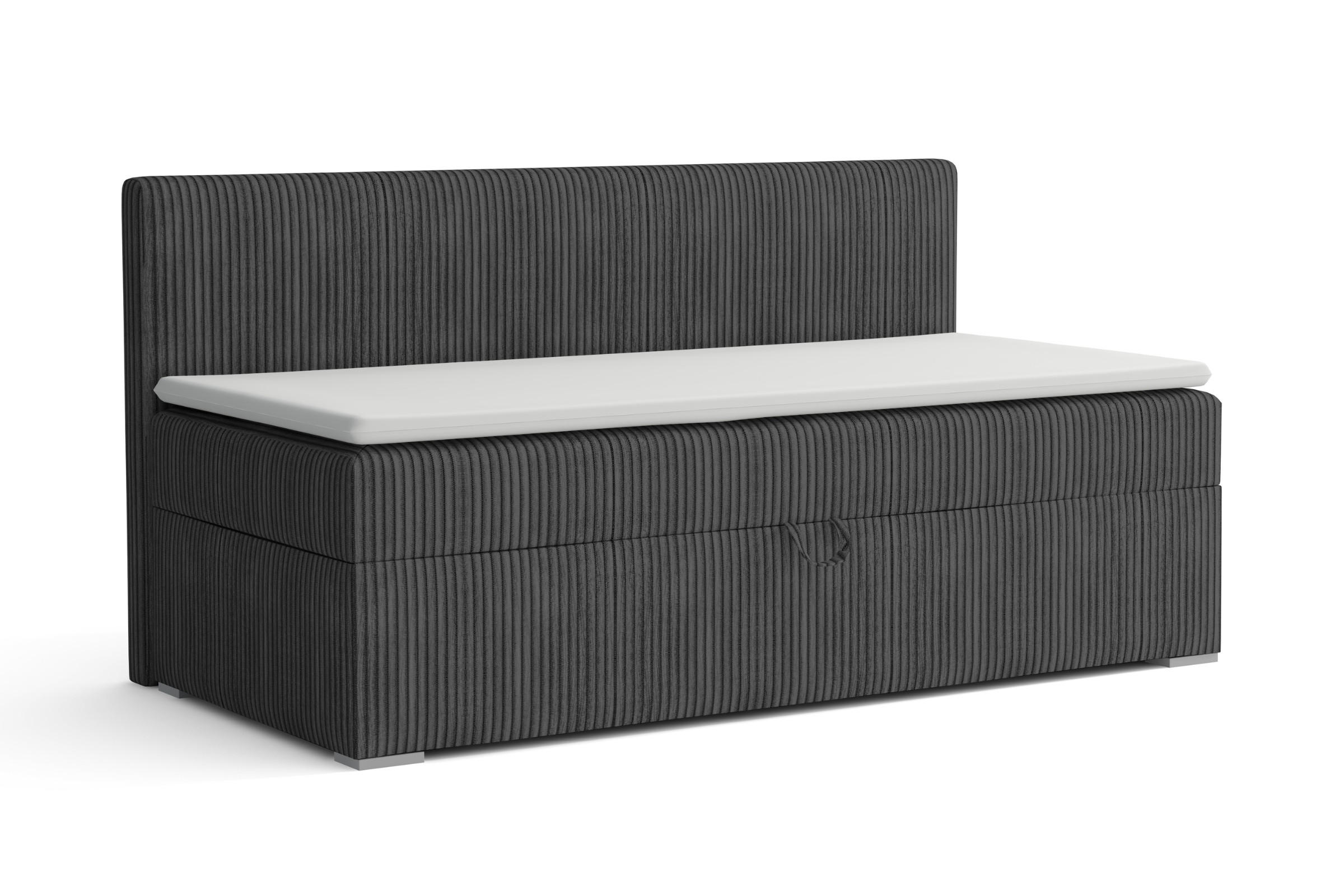 Deine Möbel 24 Boxbett Dunkelgrau 100x200 cm