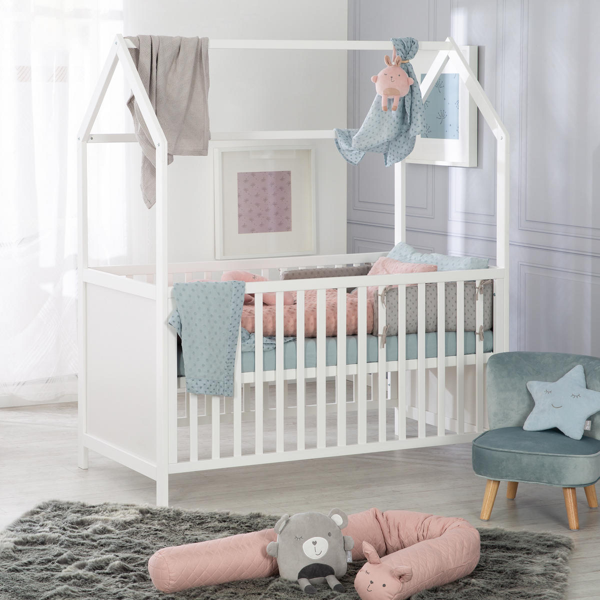 NESTCHEN Lil Planet grau - Hellgrau, Textil (170/4cm) - Roba
