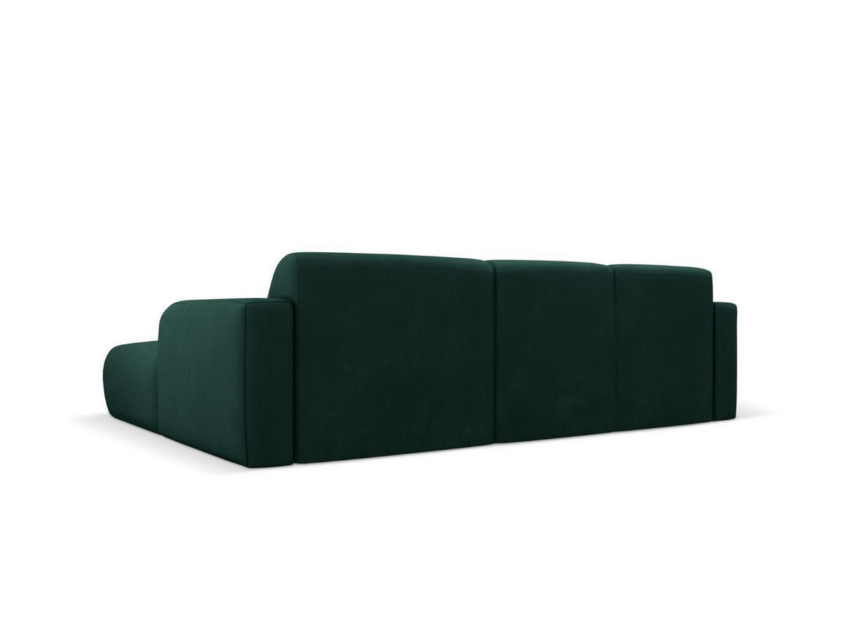 ECKSOFA rechts Molino aus strukturiertem Stoff flaschengrün 4 Sitzplätze - Dunkelgrün, Textil (170/250cm) - Micadoni