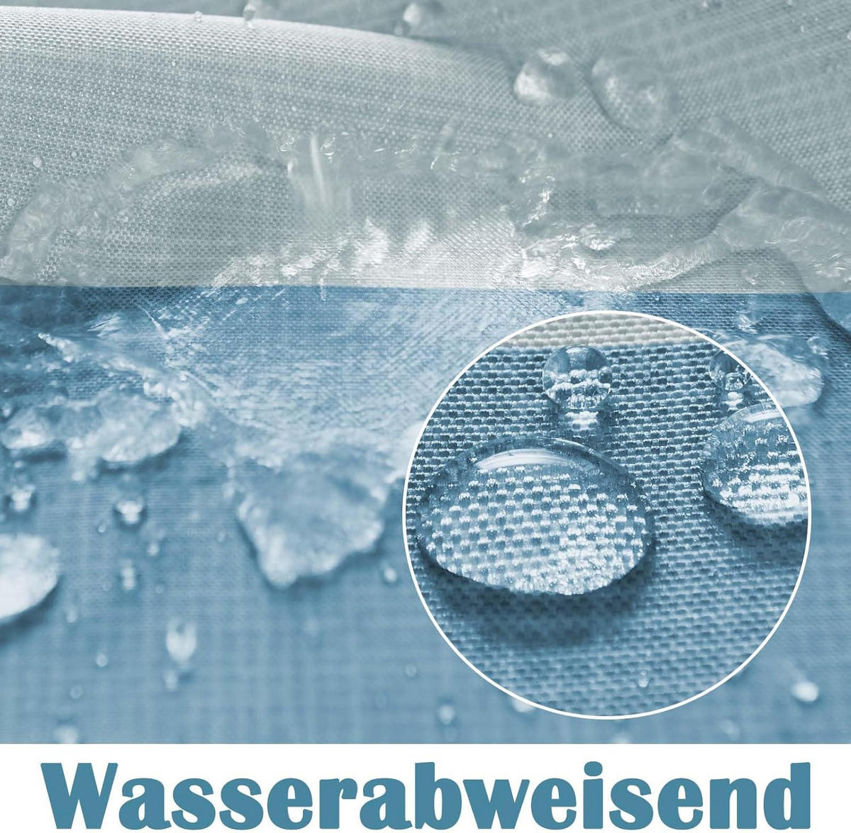 DUSCHVORHANG 180x180 cm mit 12 Haken - Blau, Textil (180/180cm) - Kaket