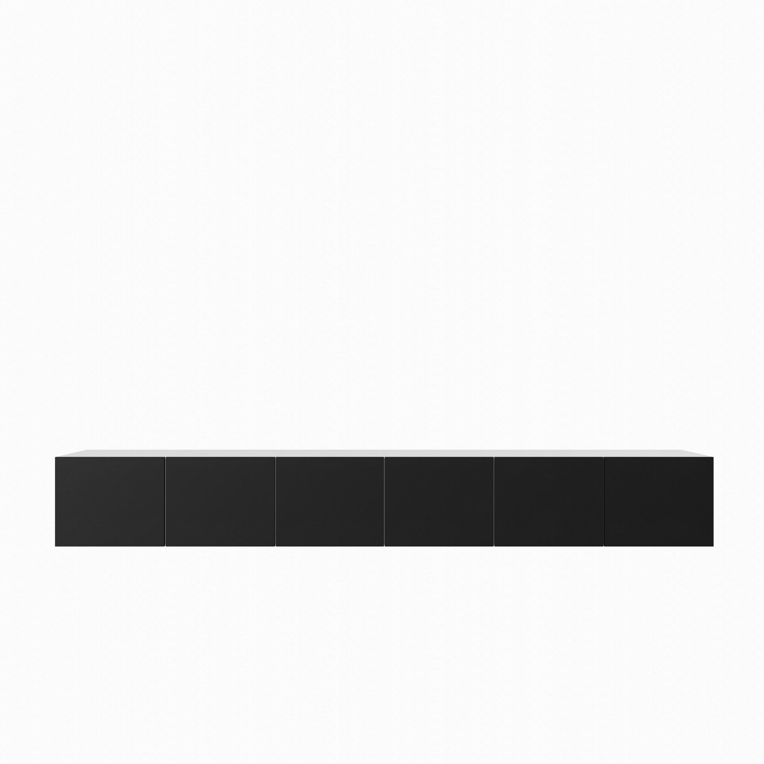 LOWBOARD MIVO 300/41/40 cm, Hängender TV-Schrank Weiß / Schwarz - Schwarz/Weiß, Holzwerkstoff (300/41/40cm) - MASSENO