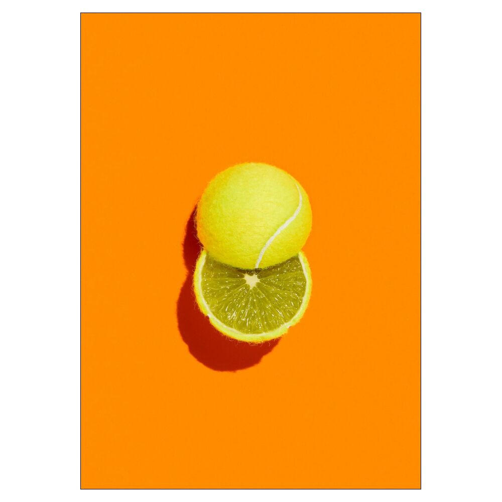 POSTER Supermercat - Slice of lime - Orange, Papier (70/100/0.1cm) - Poster&Frame