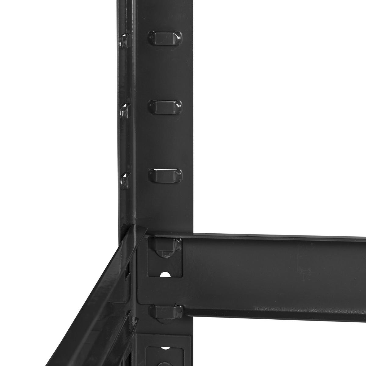 REIFENREGAL - Schwarz, Holzwerkstoff/Kunststoff (120/180/40cm) - Relaxdays