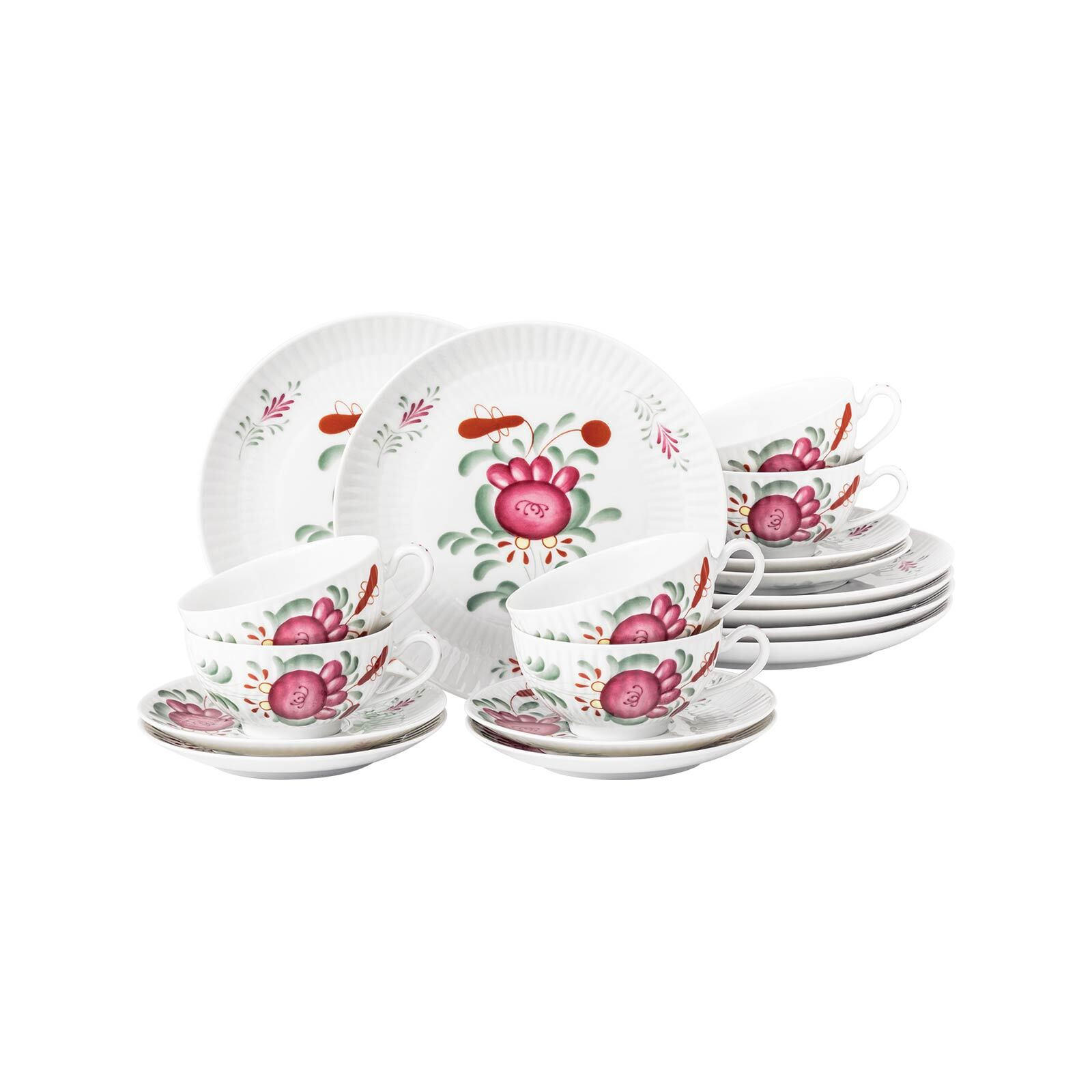 TEESERVICE Amina Ostfriesenrose bunt 6er Set - Multicolor, Keramik (1/1/1cm) - Seltmann Weiden