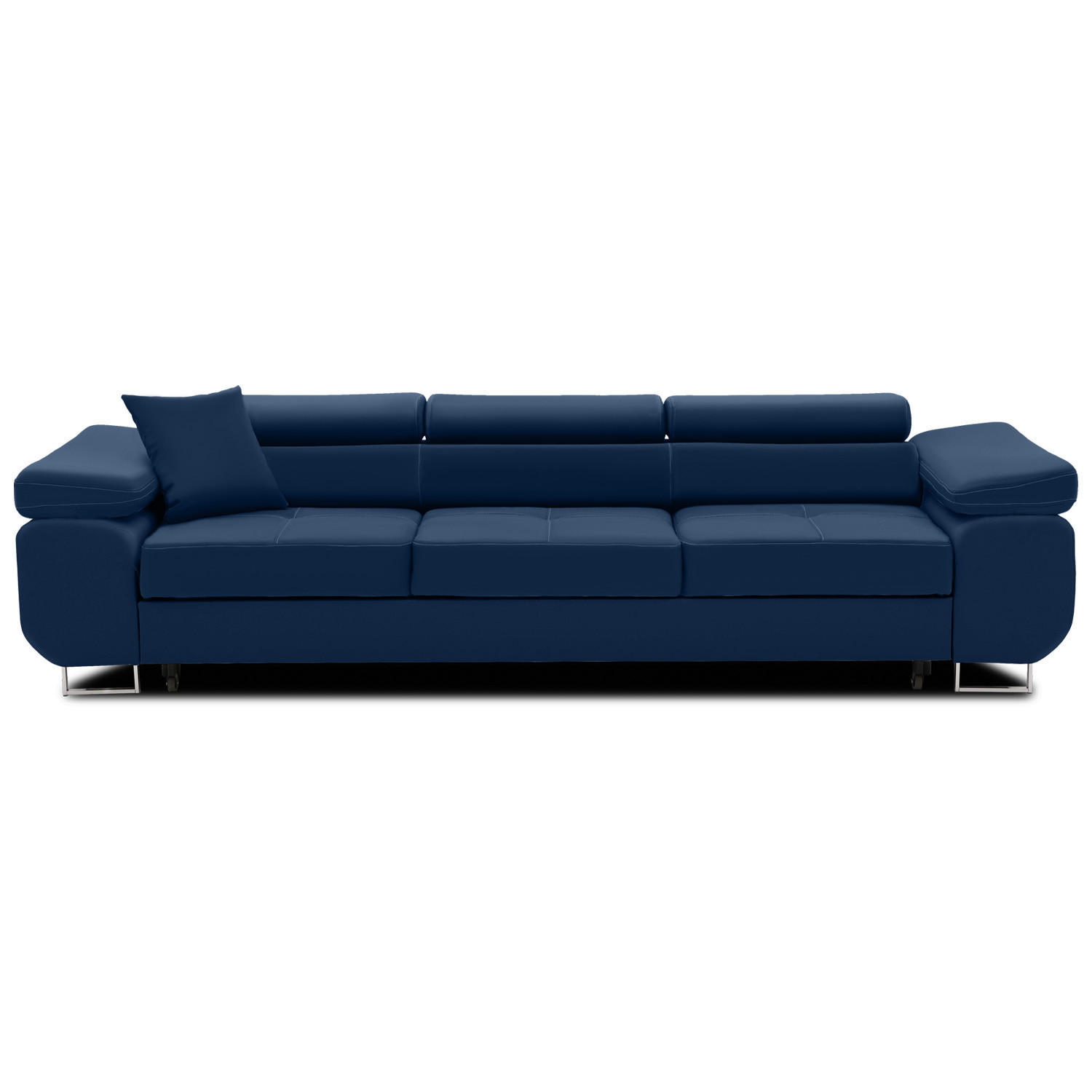 SOFA 3-SITZER MIT SCHLAFFUNKTION RIGATTO Dunkelblau - Dunkelblau, Textil (100/71/280cm) - Mebligo