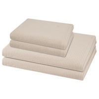 FROTTIERSET Pique 4-teilig - Beige, Textil (50/100cm) - Ross