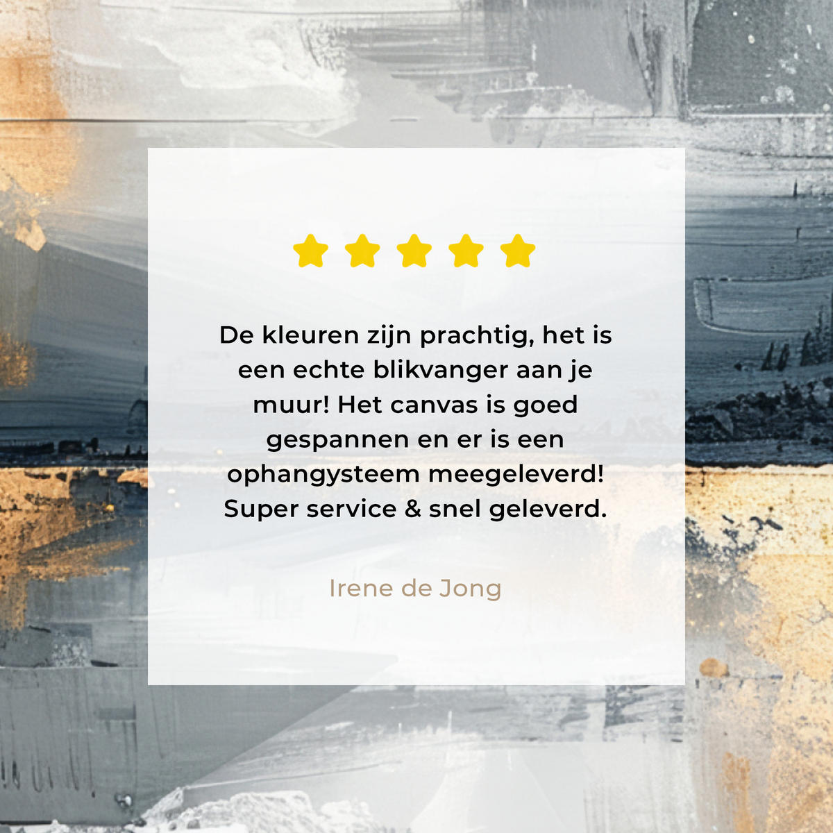 LEINWANDBILD Kunst - Grau - Gold - Abstrakt 50x50 cm - Dunkelgrau, Textil (50/50cm) - MuchoWow