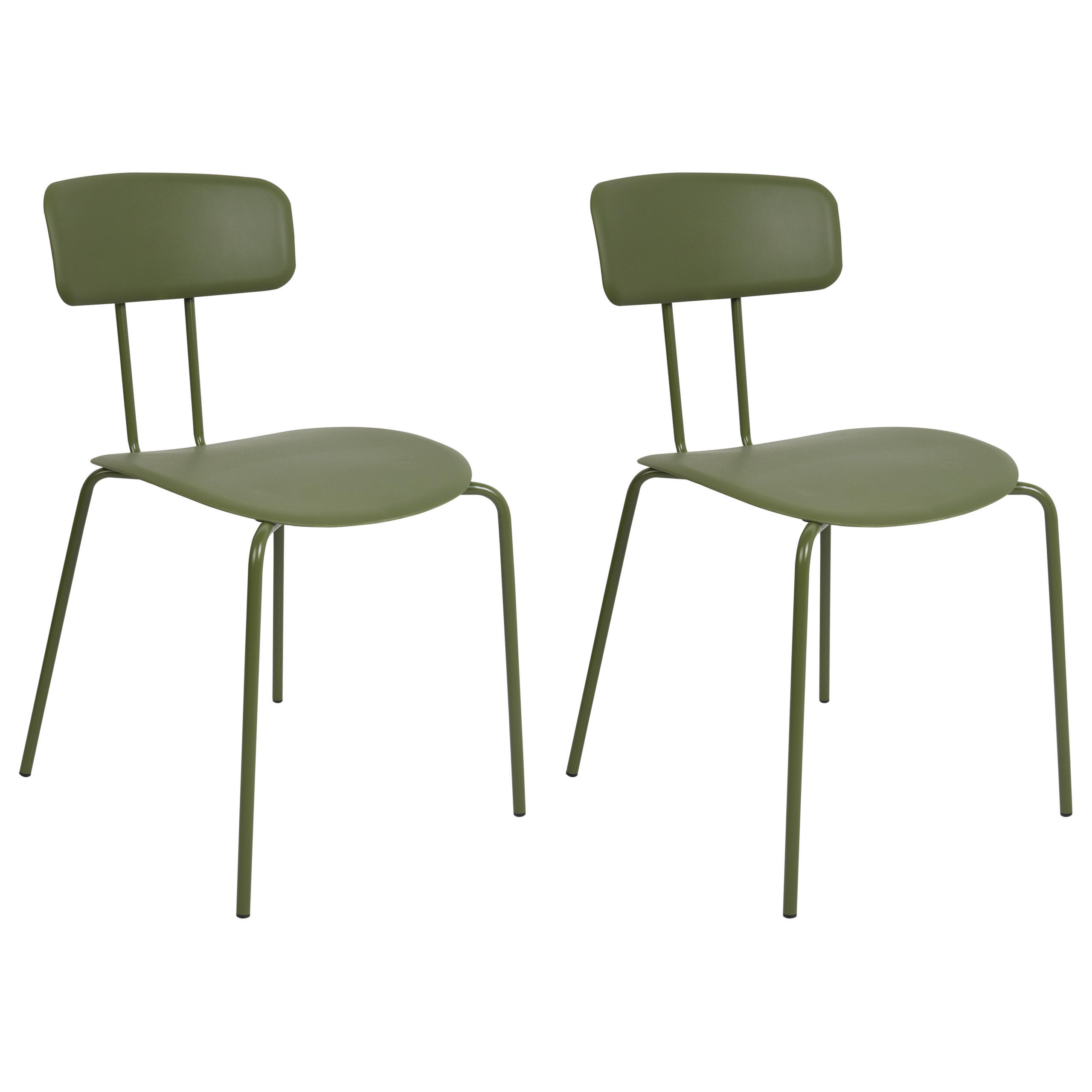 ESSZIMMERSTUHL 2er-Set Grün Sibley - Grün, Kunststoff (45/79/49cm) - Beliani