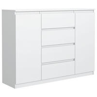 KOMMODE Weiß 139/102/39 - Weiß, Holzwerkstoff (139/102/39cm) - RAUMHIRSCH FURNITURE