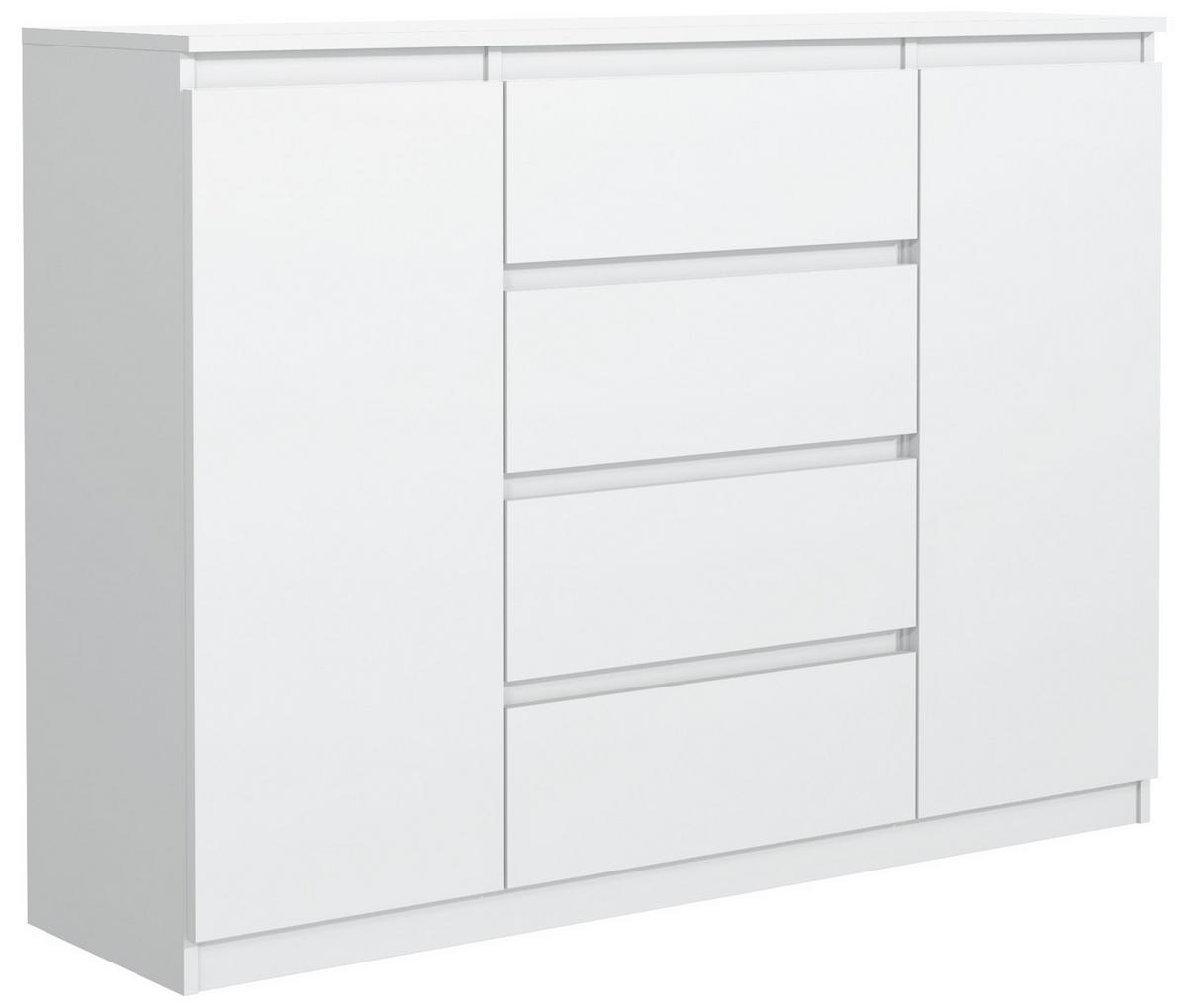 KOMMODE Weiß 139/102/39 - Weiß, Holzwerkstoff (139/102/39cm) - RAUMHIRSCH FURNITURE