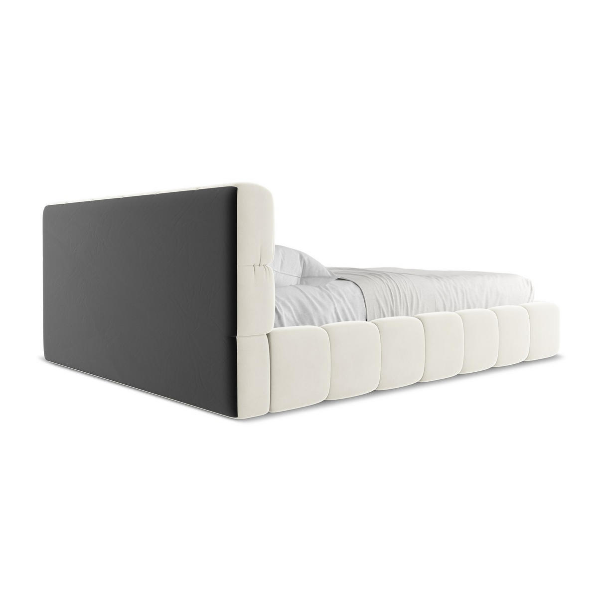 POLSTERBETT mit Bettkasten und Lattenrost 180x228 Beige - Beige/Creme, Kunststoff/Textil (160/200cm) - LaMiaSofa