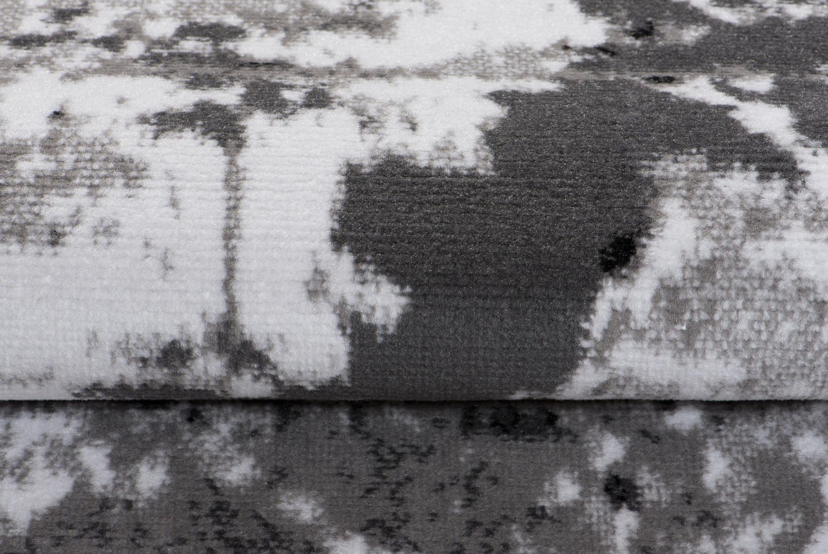 TEPPICH MAYA Grau Meliert Streifen Splash 130/190 cm - Grau, Textil (130/190cm) - Tapiso