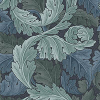 VLIESTAPETE Akanthus Blau - Blau, Papier/Kunststoff (52/1000cm) - Graham & Brown