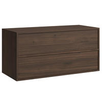 WASCHBECKENUNTERSCHRANK Mali 2 Schubladen Walnuss Braun - 100 x 46 x 54 cm - Eichefarben, Holz (100/54/46cm) - Badplaats